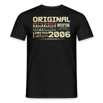 2006 - Les légendes Sont Nées en Septembre 2006 - T-shirt homme - noir - Devant - AI Model Male 178 light (178cm)