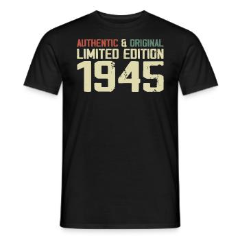 1945 Geburtstagsgeschenk 1945 Jahrgang 1945 Retro - Männer T-Shirt - Schwarz - Vorne - AI Model Male 178 light (178cm)