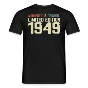 1949 Geburtstagsgeschenk 1949 Jahrgang 1949 Retro - Männer T-Shirt - Schwarz - Vorne - AI Model Male 178 light (178cm)