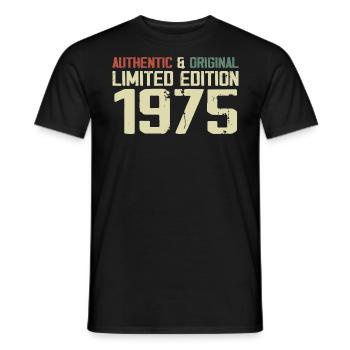 1975 Geburtstagsgeschenk 1975 Jahrgang 1975 Retro - Männer T-Shirt - Schwarz - Vorne - AI Model Male 178 light (178cm)
