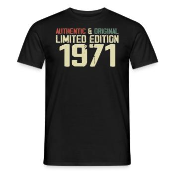 1971 Birthday Gift 1971 Vintage 1971 Retro - Men's T-Shirt - black - Front - AI Model Male 178 light (178cm)