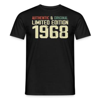 1968 Geburtstagsgeschenk 1968 Jahrgang 1968 Retro - Männer T-Shirt - Schwarz - Vorne - AI Model Male 178 light (178cm)