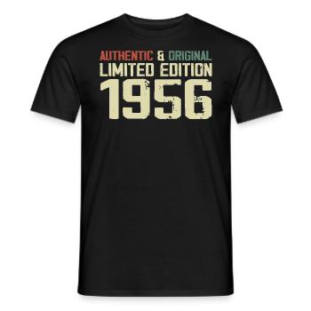 1956 Birthday Gift 1956 Vintage 1956 Retro - Men's T-Shirt - black - Front - AI Model Male 178 light (178cm)