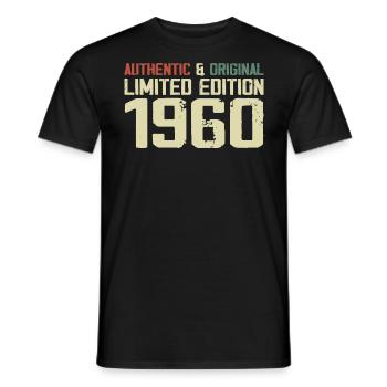 1960 Geburtstagsgeschenk 1960 Jahrgang 1960er Retro - Männer T-Shirt - Schwarz - Vorne - AI Model Male 178 light (178cm)