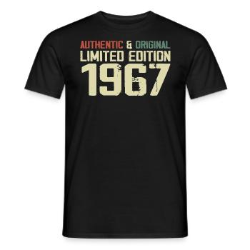 1967 Geburtstagsgeschenk 1967 Jahrgang 1967 Retro - Männer T-Shirt - Schwarz - Vorne - AI Model Male 178 light (178cm)
