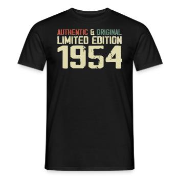 1954 Geburtstagsgeschenk 1954 Jahrgang 1954 Retro - Männer T-Shirt - Schwarz - Vorne - AI Model Male 178 light (178cm)