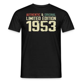 1953 Birthday Gift 1953 Vintage 1953 Retro - Men's T-Shirt - black - Front - AI Model Male 178 light (178cm)