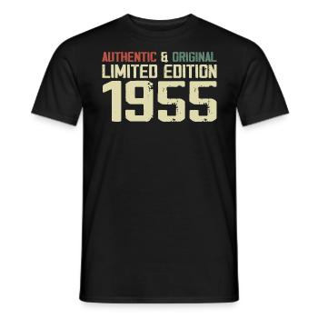 1955 Geburtstagsgeschenk 1955 Jahrgang 1955 Retro - Männer T-Shirt - Schwarz - Vorne - AI Model Male 178 light (178cm)