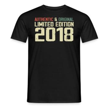 2018 Birthday Gift 2018 Vintage 2018 Retro - Men's T-Shirt - black - Front - AI Model Male 178 light (178cm)