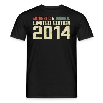 2014 Geburtstagsgeschenk 2014 Jahrgang 2014 Retro - Männer T-Shirt - Schwarz - Vorne - AI Model Male 178 light (178cm)