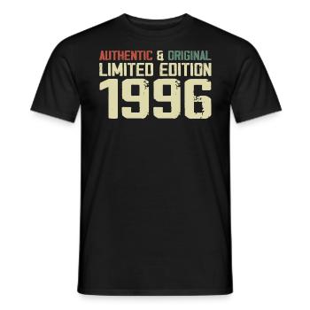 1996 Geburtstagsgeschenk 1996 Jahrgang 1996 Retro - Männer T-Shirt - Schwarz - Vorne - AI Model Male 178 light (178cm)