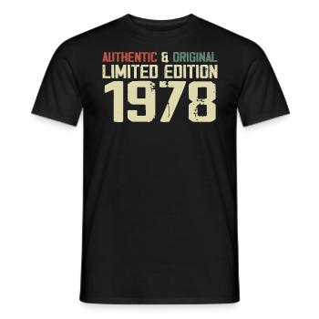 1978 Cadeau Anniversaire 1978 Vintage 1978 Rétro - T-shirt homme - noir - Devant - AI Model Male 178 light (178cm)