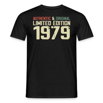1979 Geburtstagsgeschenk 1979 Jahrgang 1979 Retro - Männer T-Shirt - Schwarz - Vorne - AI Model Male 178 light (178cm)