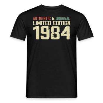 1984 Cadeau Anniversaire 1984 Vintage 1984 Rétro - T-shirt homme - noir - Devant - AI Model Male 178 light (178cm)