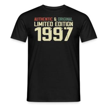 1997 Geburtstagsgeschenk 1997 Jahrgang 1997 Retro - Männer T-Shirt - Schwarz - Vorne - AI Model Male 178 light (178cm)