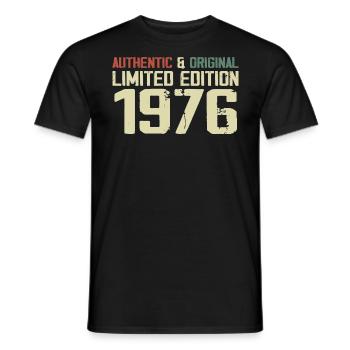 1976 Birthday Gift 1976 Vintage 1976 Retro - Men's T-Shirt - black - Front - AI Model Male 178 light (178cm)