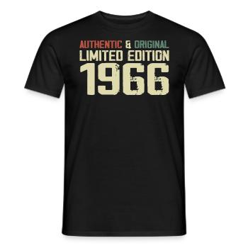 1966 Geburtstagsgeschenk 1966 Jahrgang 1966 Retro - Männer T-Shirt - Schwarz - Vorne - AI Model Male 178 light (178cm)