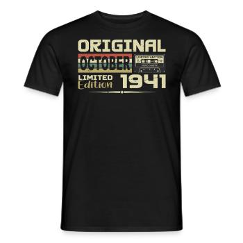 Anniversaire Octobre 1941 Original | Octobre 1941 - T-shirt homme - noir - Devant - AI Model Male 178 light (178cm)