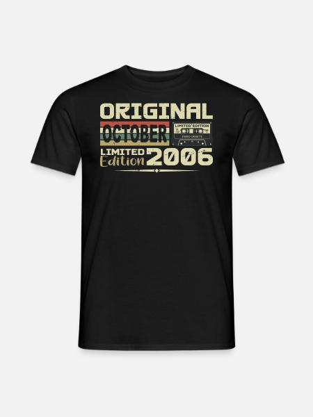 Geburtstag Oktober 2006 Original | Oktober 2006 - Männer T-Shirt - Schwarz
