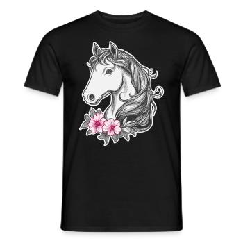 Horse Kids - Men's T-Shirt - black - Front - AI Model Male 178 light (178cm)