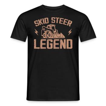 Unterschätzen Sie niemals einen alten Mann mit einem Kompaktlader - Männer T-Shirt - Schwarz - Vorne - AI Model Male 178 light (178cm)