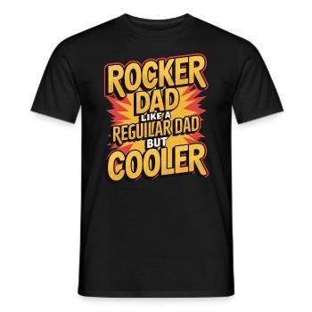 Rocker Dad Funny Gifts for Rocker Dads - Men's T-Shirt - black - Front - AI Model Male 178 light (178cm)