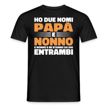 Papa und Opa - Männer T-Shirt - Schwarz - Vorne - AI Model Male 178 light (178cm)