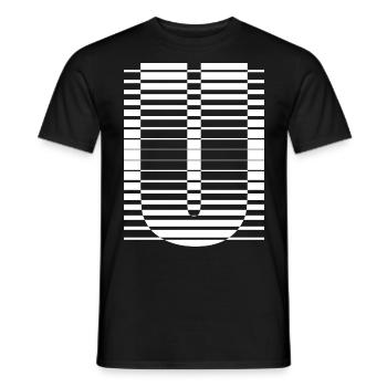 INITIAL U - Men's T-Shirt - black - Front - AI Model Male 178 light (178cm)