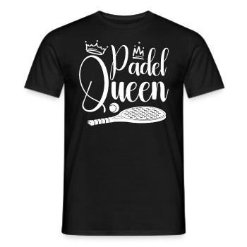 Women Padel Queen Padel Player Tennis Padelist - Men's T-Shirt - black - Front - AI Model Male 178 light (178cm)