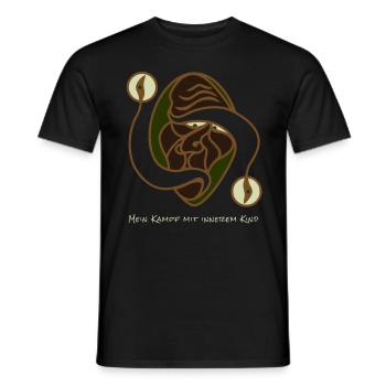 Fighting with an inner child - Men's T-Shirt - black - Front - AI Model Male 178 light (178cm)