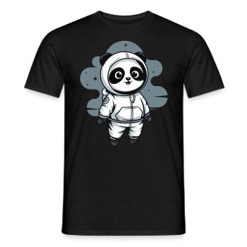 Panda Astronaut für Kinder - Männer T-Shirt - Schwarz - Vorne - AI Model Male 178 light (178cm)
