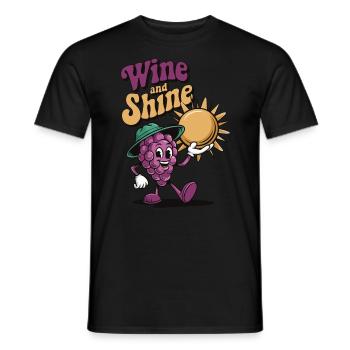 Vin et brillance - T-shirt homme - noir - Devant - AI Model Male 178 light (178cm)