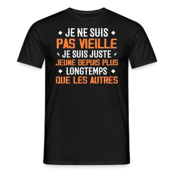 I'm Not Old Vintage Anniversary Gift - Men's T-Shirt - black - Front - AI Model Male 178 light (178cm)