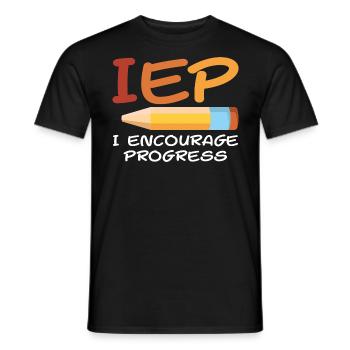 IEP SPED Teacher Art | Special Education Teacher - Men's T-Shirt - black - Front - AI Model Male 178 light (178cm)
