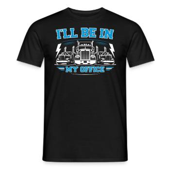 I'll be in my office - Men's T-Shirt - black - Front - AI Model Male 178 light (178cm)
