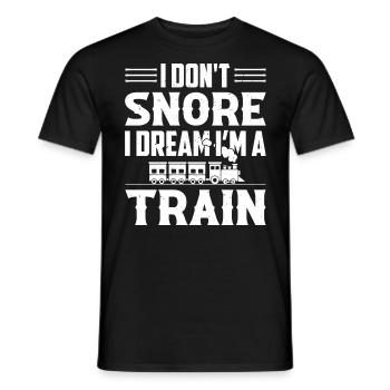 Train Lover Locomotive Model Railway - Men's T-Shirt - black - Front - AI Model Male 178 light (178cm)