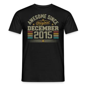 Décembre 2015 - Cadeau Anniversaire December 2015 - T-shirt homme - noir - Devant - AI Model Male 178 light (178cm)