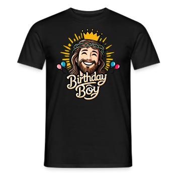 Jésus le garçon d’anniversaire - T-shirt homme - noir - Devant - AI Model Male 178 light (178cm)