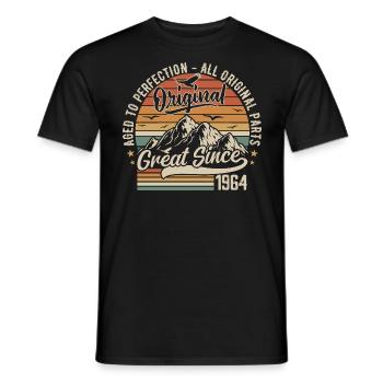 Jahrgang Jahrgang 1964 | Geschenk zum 61. Jubiläum 1964 - Männer T-Shirt - Schwarz - Vorne - AI Model Male 178 light (178cm)
