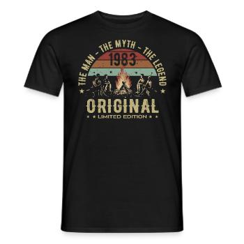 Legendär seit 1983 | 42. Geburtstag der Männer - Männer T-Shirt - Schwarz - Vorne - AI Model Male 178 light (178cm)