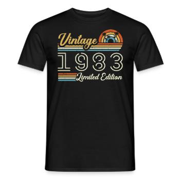 42 Jahre Geburtstag | Jahrgang 1983 Geschenk 1983 - Männer T-Shirt - Schwarz - Vorne - AI Model Male 178 light (178cm)