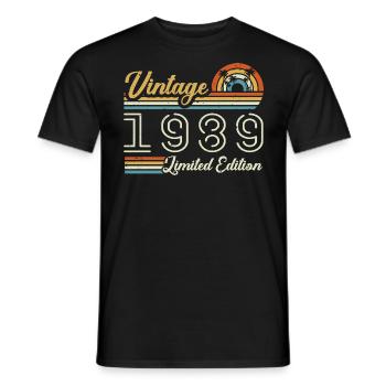 36 Year Anniversary | Vintage 1989 Gift 1989 - Men's T-Shirt - black - Front - AI Model Male 178 light (178cm)