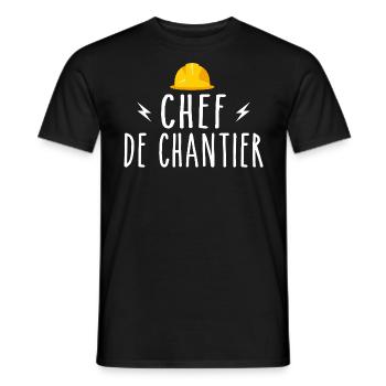 Site Manager - Men's T-Shirt - black - Front - AI Model Male 178 light (178cm)