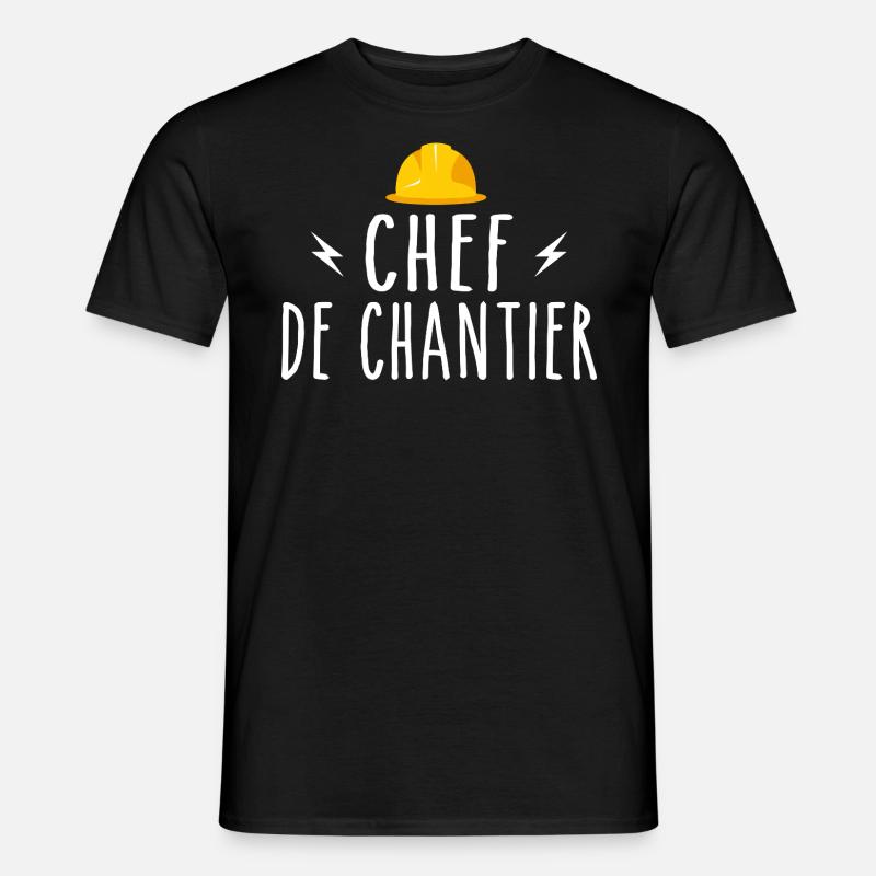 Bauleiter - Männer T-Shirt - Schwarz