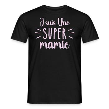 Super Granny, Grandma Gift - Men's T-Shirt - black - Front - AI Model Male 178 light (178cm)