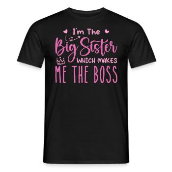 I'm the big sister - Men's T-Shirt - black - Front - AI Model Male 178 light (178cm)