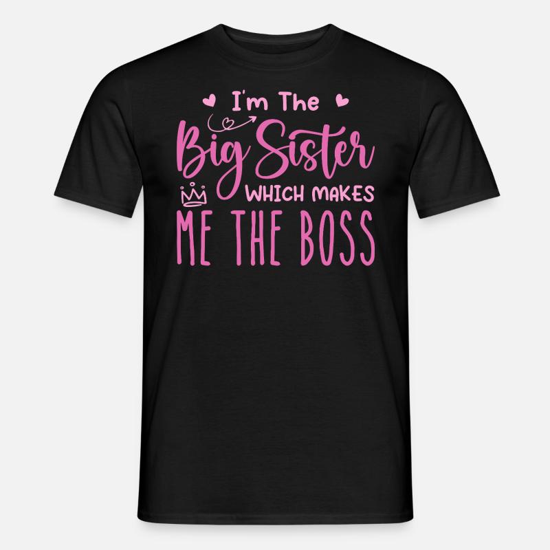 Ich bin die große Schwester - Männer T-Shirt - Schwarz
