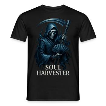 Faucheuse Moissonneur d’âmes - T-shirt homme - noir - Devant - AI Model Male 178 light (178cm)
