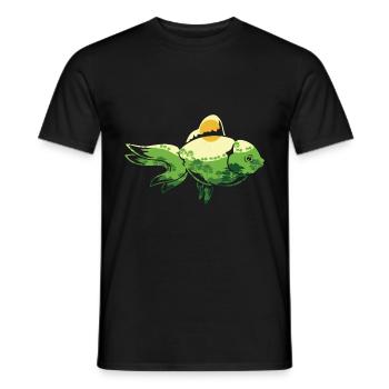 Natur Landschaft Angeln Geschenk Niedliches Fisch - Männer T-Shirt - Schwarz - Vorne - AI Model Male 178 light (178cm)
