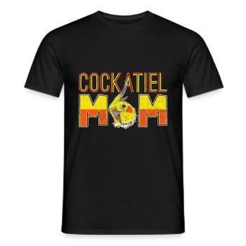 Parakeet Mom Mother's Day Gift Animal Bird - Men's T-Shirt - black - Front - AI Model Male 178 light (178cm)